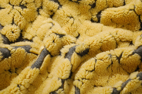 150cm Jacquard Suede Bonded Sherpa Fabric , Wool Solid Sherpa