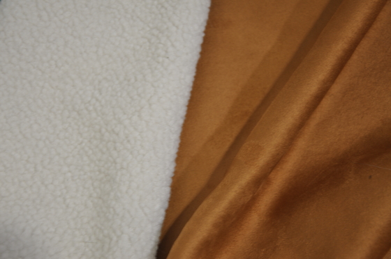 470gsm Fur Solid Sherpa Solid Suede 100p Bonded Fleece Fabric