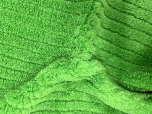 Green Lamb Hair  Fabric Alkali Resistant Anti Moth 480gsm