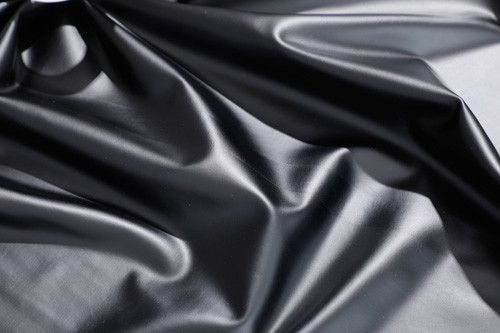 Solid 137cm Black PU Leather , Waterproof PU Artificial Leather