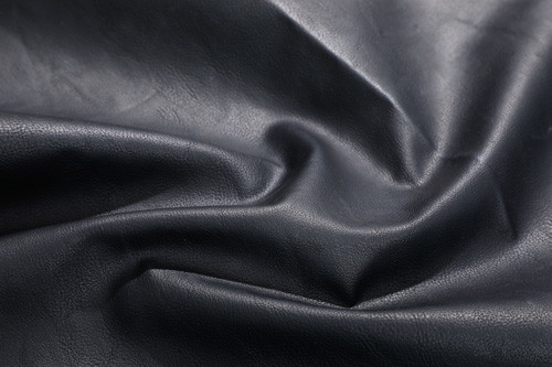 Black Solid Breathable PU Leather , 137cm Waterproof PU Leather