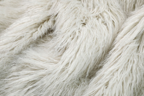 White Jacquard Mongolian Craft Fur Printed For Crafts