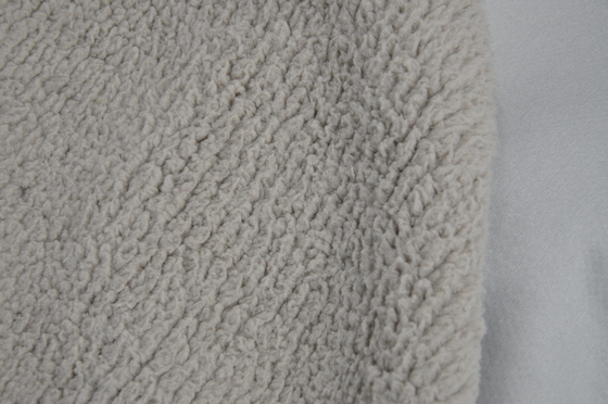 390gsm FUR:  SHU VELVETEEN WOVEN  FABRIC:Knitted FabricBonded Leather Fabric
