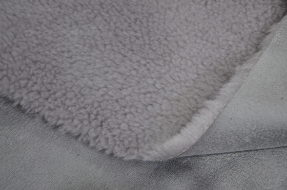 610gsm 100p Solid Sherpa Fur Solid Suede Bonded Fleece Fabric