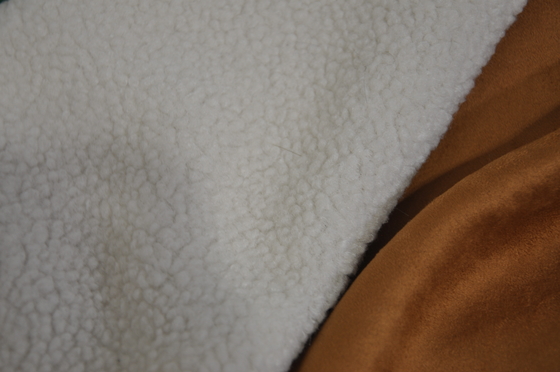 470gsm Fur Solid Sherpa Solid Suede 100p Bonded Fleece Fabric