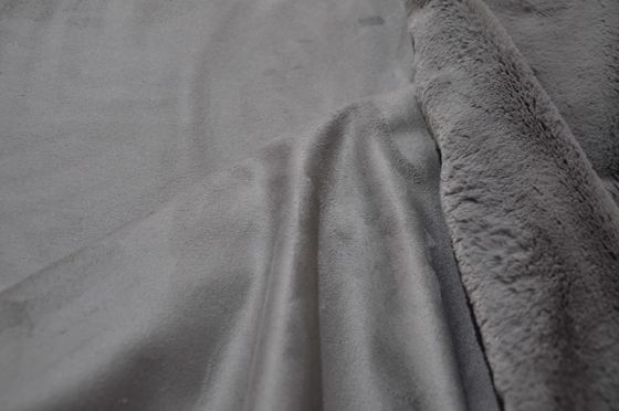 500gsm Print Pattern Rabbit Hair Suede Solid Suede Bonded Fleece Fabrics