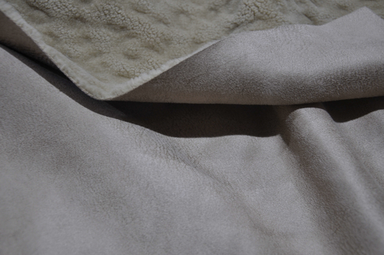 620gsm Polyester 100p Fur Solid Sherpa Solid Suede Bonded Fleece Fabric