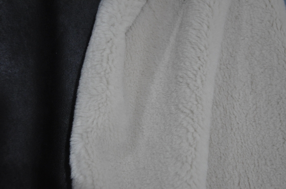 Solid Sherpa Solid Pu Bonded Fleece Fabric 660gsm Fur Double Sided Adhesive