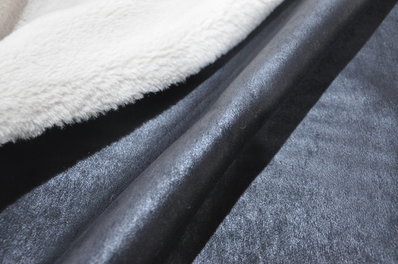 Solid Sherpa Solid Pu Bonded Fleece Fabric 660gsm Fur Double Sided Adhesive