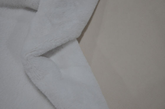 Solid Rabbit Hair Polar Fleece Fabric Bonded Fleece Fabric 450gsm