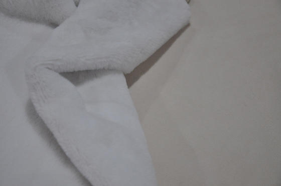 Solid Rabbit Hair Polar Fleece Fabric Bonded Fleece Fabric 450gsm