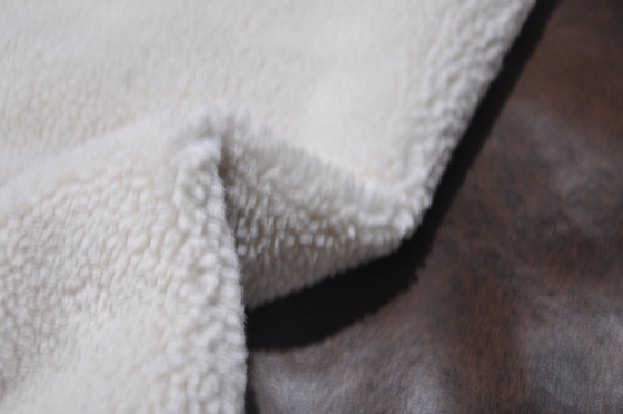 520gsm Fur Solid Sherpa Solid Pu 100%P Bonded Fleece Fabric