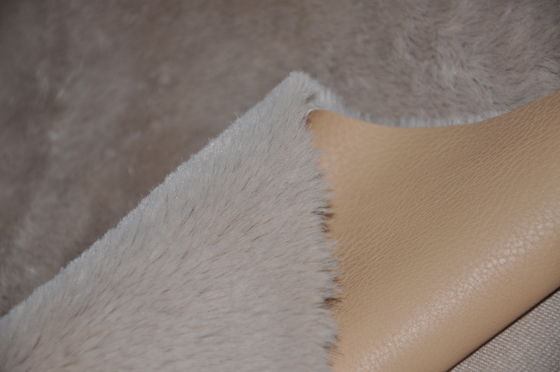 Brush Pattern Rabbit Hair Coating Woven Fabric Solid Pu 700gsm Fur