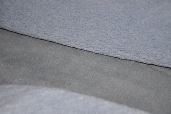 Polyester 160cm Micro Polar Velvet 100p Grey Suede Composite