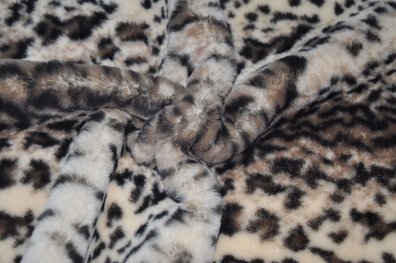 Width 150CM 100% Polyester Leopard Print Fabric Breathable 440gsm