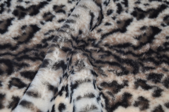 Width 150CM 100% Polyester Leopard Print Fabric Breathable 440gsm