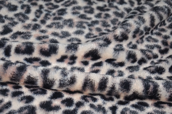 100% Polyester Leopard Print Fabric 310gsm 150CM Width