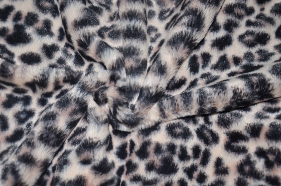 100% Polyester Leopard Print Fabric 310gsm 150CM Width