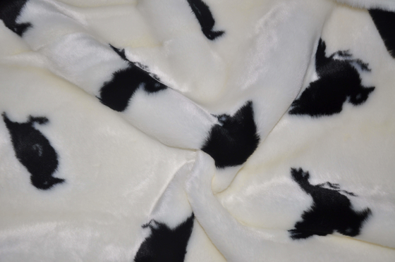 Flannel Fleece Fabric Cotton Polyester 150cm Patterned 565gsm