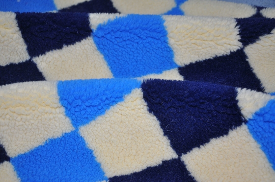 Jacquard 100% Polyester Sherpa Fabric Faux 150cm Adjustable 535gsm