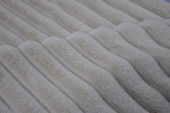 Slotted Rabbit Fur 100Polyester  150cm CW Or Adjustable