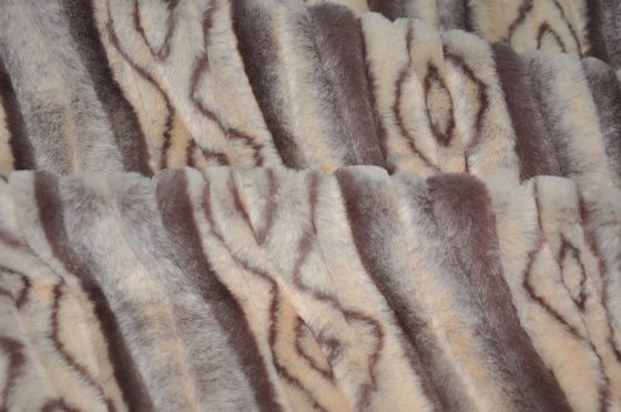 Printed Imitation Rabbit Fur 100% Polyester 150cm CW Or Adjustable