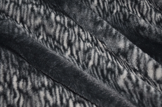 Printed Imitation Rabbit Fur 100% Polyester 150cm CW Or Adjustable