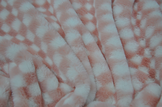 Printed Imitation Rabbit Fur 100% Polyester 150cm CW Or Adjustable