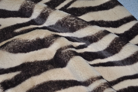 Printed Imitation Rabbit Fur 100% Polyester 150cm CW Or Adjustable