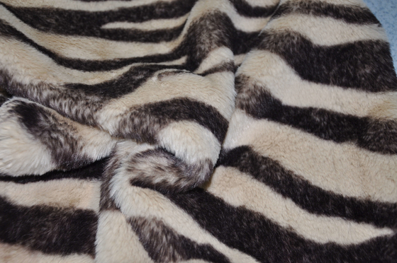 Printed Imitation Rabbit Fur 100% Polyester 150cm CW Or Adjustable