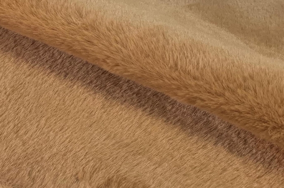 Brushed rabbit hair coated braided with solid suede composite fabric
