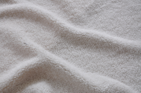 white Warp Knitted Fabric Recycled , Polyester Knit Solid   Fabric