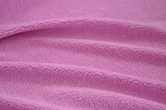 Pink 150cm Wool Warp Knitted Fabric for Coats and Tops