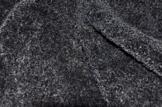 Black Warp Knitted Curling Look 150cm Width for Garment
