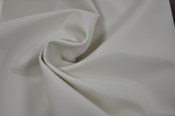 White Solid Faux PU 137cm Regenerated Leather Solid CLR