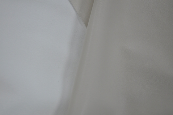 White Solid Faux PU 137cm Regenerated Leather Solid CLR