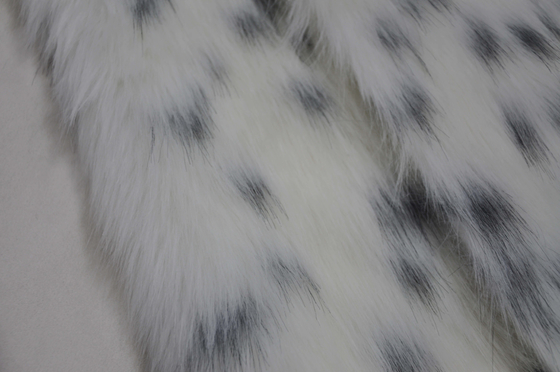 black spot on a white background Long Hair Fur Fabric，Long plush fabric: The perfect blend of comfort and fashion