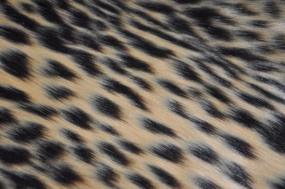 leopard print Mixed Jacquard Long Haired Fur Fabric Acrylic Fake Mink