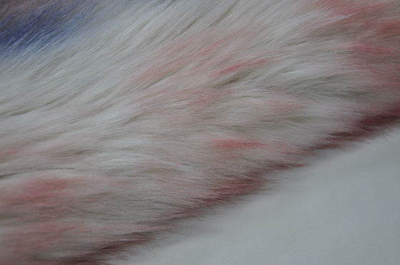 Gradient three colors Long Hair Fur Fabric 150cm Fake Fox，Provide ultimate warmth and comfort for winter home decor