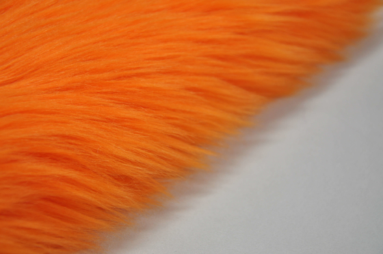 orange color  150cm Long Hair Faux Fur  Faux Fox Fabric，Showcase your personality and make your space stand out