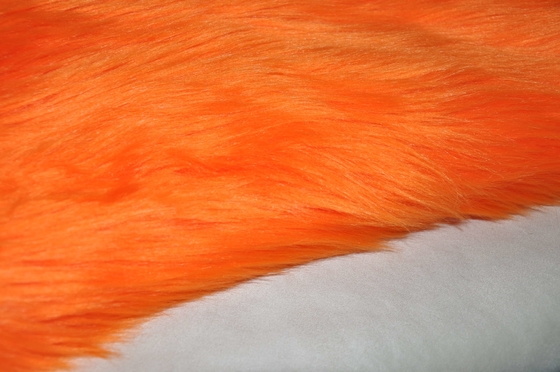 orange color  150cm Long Hair Faux Fur  Faux Fox Fabric，Showcase your personality and make your space stand out