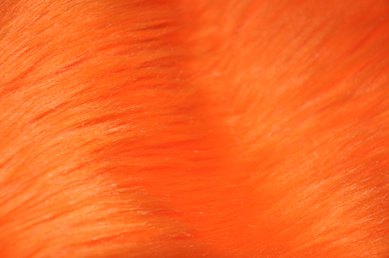 orange color  150cm Long Hair Faux Fur  Faux Fox Fabric，Showcase your personality and make your space stand out