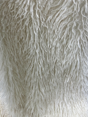 Off White Mongolian Faux Fur Fabric 750GSM