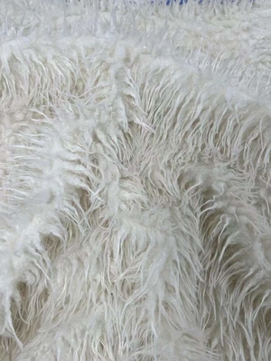 Off White Mongolian Faux Fur Fabric 750GSM