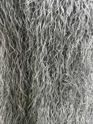 Grey Mongolian Sheep Fur Fabric Indulge In Unparalleled Comfort