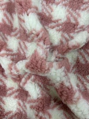 Jacquard 100% Polyester Sherpa Fabric Faux 150cm Adjustable 400GSM