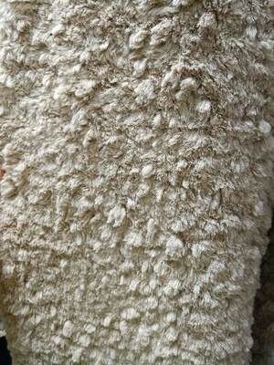 Camel Cut Flower Warp Knitted Fabric 610gsm