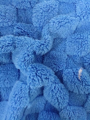 150cm-170cm Deep blue double-sided recycled jacquard plaid cotton velvet