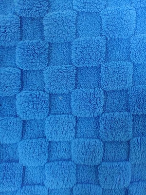 150cm-170cm Deep blue double-sided recycled jacquard plaid cotton velvet