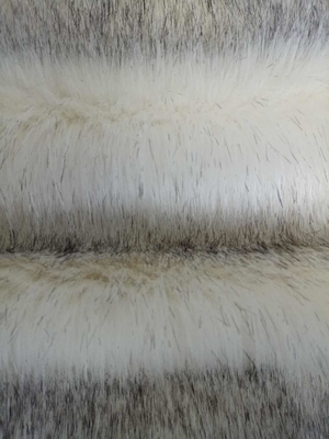 White dyed black pointed Long Hair Fur Fabric 150cm or adjustable